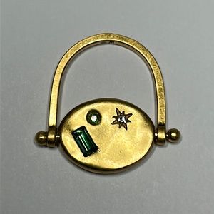 MADEWELL double sided gold plated swivel inlay ring